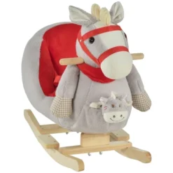 Qaba Kids Ride-On Rocking Horse Toy Rocker With Fun Song Music & Soft Plush Fabric For Children 18-36 Months -LITTLE TIKES Shop GUEST 4b38ded6 0ea9 4fa9 bce4 11aa1ddf7022