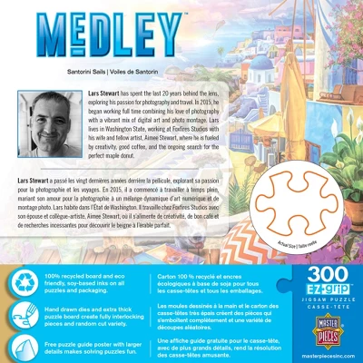 MasterPieces 300 Piece EZ Grip Jigsaw Puzzle - Santorini Sails - 18"x24" 3 MasterPieces 300 Piece EZ Grip Jigsaw Puzzle - Santorini Sails - 18"x24" - Image 3