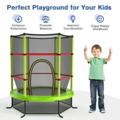 Costway Youth Jumping Round Trampoline 55'' Exercise W/ Safety Pad Enclosure Combo Kids BlueGreeRed -LITTLE TIKES Shop GUEST 4c324ee1 e56e 43da 979a e1e1a1837b1a