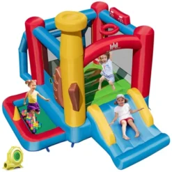 Costway Baseball Themed Jumping House Kids Bouncy Castle W/ 50 Ocean Balls & 735W Blower -LITTLE TIKES Shop GUEST 4c8667d5 3902 4e11 ab24 a9a360dee97c
