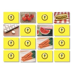 Stages Learning Materials Photographic Memory Matching Game, Food
