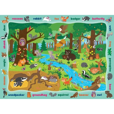 MasterPieces 48 Piece Kids Jigsaw Puzzle - Animals In The Forest - 14"x19" 2 MasterPieces 48 Piece Kids Jigsaw Puzzle - Animals In The Forest - 14"x19" - Image 2