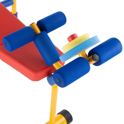 Toy Time Kids' Weight Bench Workout Equipment Set For Beginner Exercise, Weightlifting, And Power Lifting With Leg Press And Barbell 6 Toy Time Kids' Weight Bench Workout Equipment Set For Beginner Exercise, Weightlifting, And Power Lifting With Leg Press And Barbell - Image 6