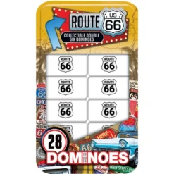 MasterPieces Officially Licensed Route 66 Café 28 Dominoes Game For Families