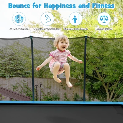 Costway 8 X 14 FT Rectangular Recreational Trampoline W/ Safety Enclosure Net Ladder Outdoor 6 Costway 8 X 14 FT Rectangular Recreational Trampoline W/ Safety Enclosure Net Ladder Outdoor - Image 6