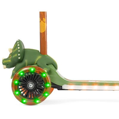 Voyager Triceratops 3D Tilt And Turn Kids Scooter With Light Up Deck And Wheels 2 Voyager Triceratops 3D Tilt And Turn Kids Scooter With Light Up Deck And Wheels - Image 2
