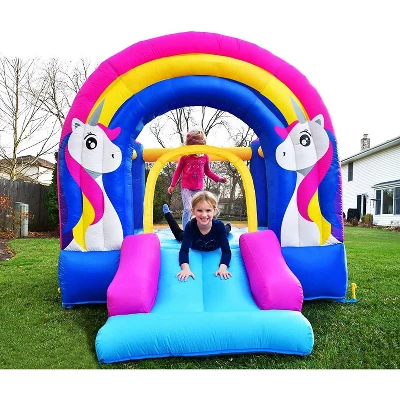 Bounceland Rainbow Unicorn Bounce House 2 Bounceland Rainbow Unicorn Bounce House - Image 2