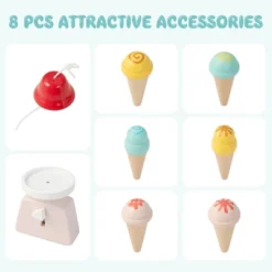 Costway Kids Ice Cream Cart Wooden Toddler Farmers Market Stand W/ Chalkboard & Storage -LITTLE TIKES Shop GUEST 4f8eaf22 84f1 4564 b607 df8c91d1821a