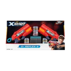X-Shot EXCEL Reflex 6 Dart Blaster Combo Pack By ZURU