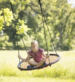 HearthSong 40-Inch Round Red Rope Swing With Padded Steel Frame And Woven Poly Rope Seat -LITTLE TIKES Shop GUEST 50ec1a77 bd7e 440a baf7 ce2c15528230