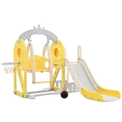 5-in-1 Kids Slide, Playground Freestanding Climber And Toddler Slide Swing Playset With Basketball Hoop - ModernLuxe -LITTLE TIKES Shop GUEST 51b0252a cefa 457d a38d e1ee3a33fa73