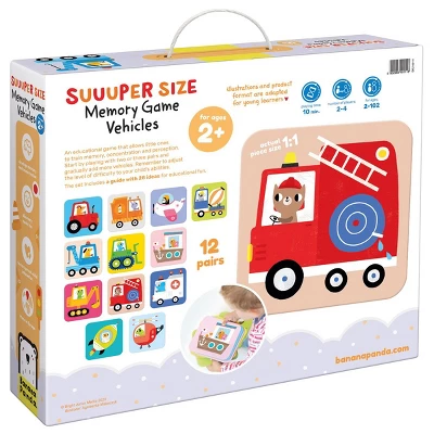 Banana Panda Suuuper Size Toddler Memory Game - Vehicles 3 Banana Panda Suuuper Size Toddler Memory Game - Vehicles - Image 3