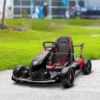 Aosom 24V 7.5 MPH Electric Go Kart, Drifting Car For Kids With Remote Control, Music, Horn Honking, Outdoor Ride On Toy Toys For 6-12 Years Old