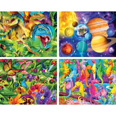 MasterPieces Kids Jigsaw Puzzle Set - Blue Glow 4-Pack 100 Pieces 2 MasterPieces Kids Jigsaw Puzzle Set - Blue Glow 4-Pack 100 Pieces - Image 2