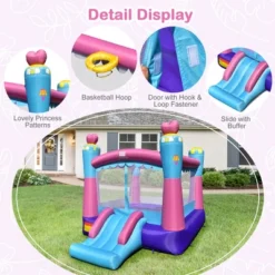 Costway Inflatable Bounce House 3-in-1 Princess Theme Inflatable Castle Without Blower -LITTLE TIKES Shop GUEST 52a0e194 6728 4cc3 a4f2 96e361e460ba