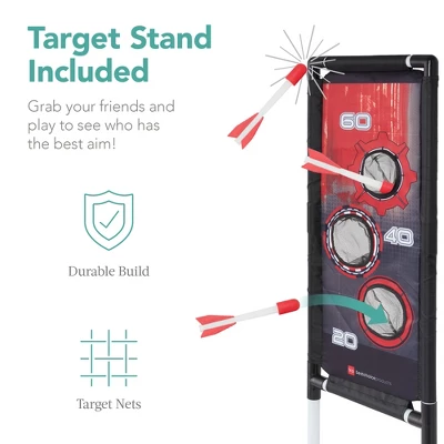 Best Choice Products Kids Bow & Arrow Set, Children's Play Archery Toy W/ Target Stand, 12 Arrows, Quiver 4 Best Choice Products Kids Bow & Arrow Set, Children's Play Archery Toy W/ Target Stand, 12 Arrows, Quiver - Image 4