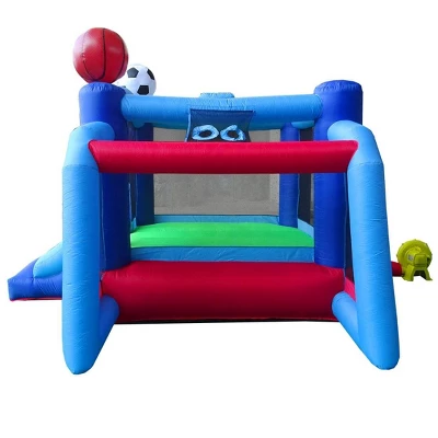 Pogo Bounce House Backyard Kids Sports Arena Inflatable Bounce House With Soccer Goal 7 Pogo Bounce House Backyard Kids Sports Arena Inflatable Bounce House With Soccer Goal - Image 7