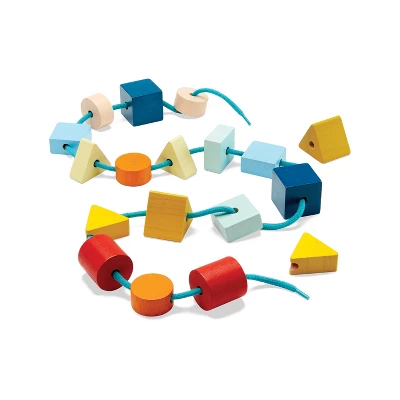 Plantoys| Geo Lacing Beads - Unit Plus 1 Plantoys| Geo Lacing Beads - Unit Plus