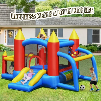 Costway Kid Inflatable Bounce House Slide Jumping Castle W/Soccer Goal Ball Pit & Blower 3 Costway Kid Inflatable Bounce House Slide Jumping Castle W/Soccer Goal Ball Pit & Blower - Image 3