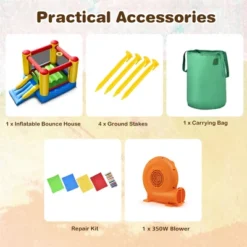 Costway Inflatable Bouncer Kids Slide Bounce House For Indoor Outdoor With 350W Blower -LITTLE TIKES Shop GUEST 56724b42 95fa 494e 8df7 4327147c629f