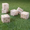 Toy Time Giant Wooden Yard Dice - 6 Outdoor Dice With Carrying Case