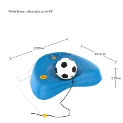 Toy Time Soccer Rebounder- Reflex Training Set With Fillable Weighted Base And Ball With Adjustable String Attached
