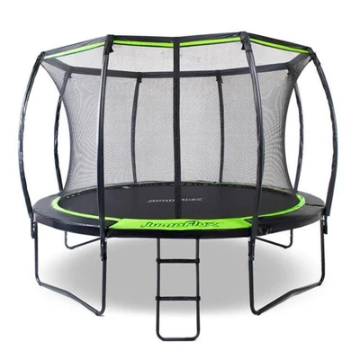Jumpflex Flex120 12 Foot Trampoline With Enclosure And Ladder, Black And Green 7 Jumpflex Flex120 12 Foot Trampoline With Enclosure And Ladder, Black And Green - Image 7