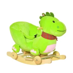 Qaba Baby Rocking Horse Kids Interactive 2-in-1 Plush Ride-On Toys Stroller Rocking Dinosaur With Wheels And Nursery Song -LITTLE TIKES Shop GUEST 574b690d 4293 424a 80fb 362d21a2802f