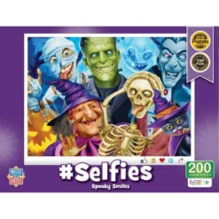 MasterPieces 100 Piece Jigsaw Puzzle - Selfies Spooky Smiles - 14"x19"