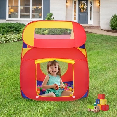 Costway Portable Kid Baby Play House Indoor Outdoor Toy Tent Game Playhut With 100 Balls 3 Costway Portable Kid Baby Play House Indoor Outdoor Toy Tent Game Playhut With 100 Balls - Image 3