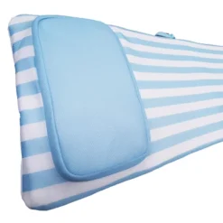 Comfy Floats No Inflate Sun Bed Water Lounger Pool Float With Pillow, Blue & Comfy Floats 13 Foot Misting Party Platform Inflatable Summertime Float
