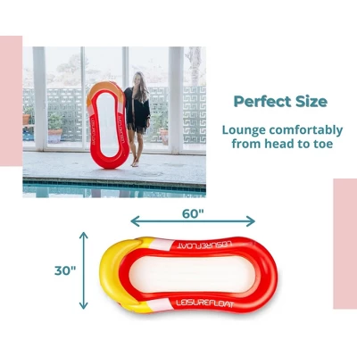 Toynk Inflatable Swimming Pool PVC Float Lounge Recliner | Red 1 Toynk Inflatable Swimming Pool PVC Float Lounge Recliner | Red
