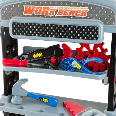 Toy Time Kids Pretend 75-Piece Woodworking Set And Mechanic Workshop With Battery-Powered Drill And Accessories 6 Toy Time Kids Pretend 75-Piece Woodworking Set And Mechanic Workshop With Battery-Powered Drill And Accessories - Image 6