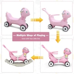 Costway Baby Rocking Horse 4 In 1 Kids Ride On Toy Push Car W/ Music -LITTLE TIKES Shop GUEST 59e95782 a08d 4910 b887 77170688bc03