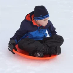 Paricon Flexible Flyer Round Flying Saucer Disc Racer Polyethylene Snow Sled Toboggan, For Ages 4 & Up, 26" Diameter, Green/Blue (2 Pack) -LITTLE TIKES Shop GUEST 5a4dec0e 6d61 479d 9aa5 369032cc8cb4