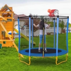 5.5 FT Kids Outdoor And Indoor Trampoline With Playpen, Basketball Hoop And Ball - ModernLuxe 21 5.5 FT Kids Outdoor And Indoor Trampoline With Playpen, Basketball Hoop And Ball - ModernLuxe -LITTLE TIKES Shop GUEST 5a508cf9 941c 4f9c affa 7e88f3a3f97c