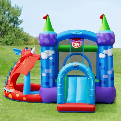 Costway Kids Inflatable Bounce House Dragon Jumping Slide Bouncer Castle W/ 750W Blower 3 Costway Kids Inflatable Bounce House Dragon Jumping Slide Bouncer Castle W/ 750W Blower - Image 3