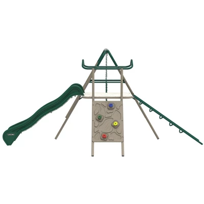 Lifetime Playset Climb And Slide Swing Set - Earthtone 1 Lifetime Playset Climb And Slide Swing Set - Earthtone