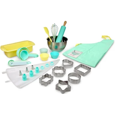 For Real Baking! Classic Kids Baking Set For Cookies, Cupcakes & More 44-Pieces 1 For Real Baking! Classic Kids Baking Set For Cookies, Cupcakes & More 44-Pieces