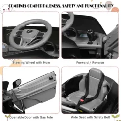 Costway 12V Kids Ride On Car Lexus LC500 Licensed Remote Control Electric Vehicle Black -LITTLE TIKES Shop GUEST 5ccd3a72 d10d 4619 ad7c 42ef070e07a4