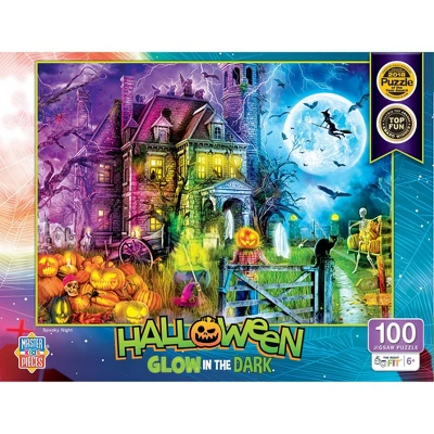 MasterPieces 100 Piece Glow In The Dark Jigsaw Puzzle - Spooky Nights 1 MasterPieces 100 Piece Glow In The Dark Jigsaw Puzzle - Spooky Nights