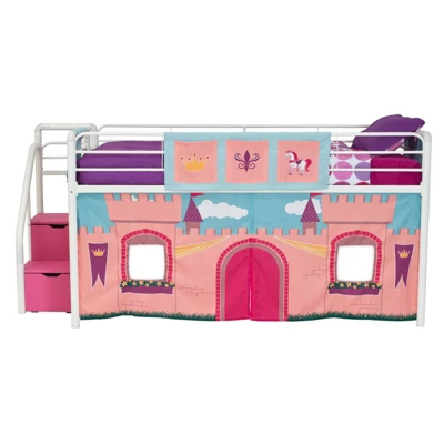 DHP Princess Castle Curtain Set For Loft Bed Pink - Dorel Home Products 1 DHP Princess Castle Curtain Set For Loft Bed Pink - Dorel Home Products