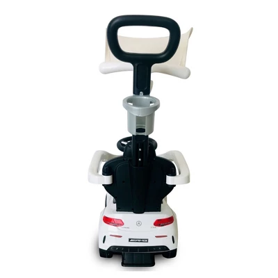 Best Ride On Cars Mercedes C63 3-in-1 Multifunctional Ride On Push Car With Removable Stroller Bar, Handle Bar, And Expandable Footrest, White 4 Best Ride On Cars Mercedes C63 3-in-1 Multifunctional Ride On Push Car With Removable Stroller Bar, Handle Bar, And Expandable Footrest, White - Image 4