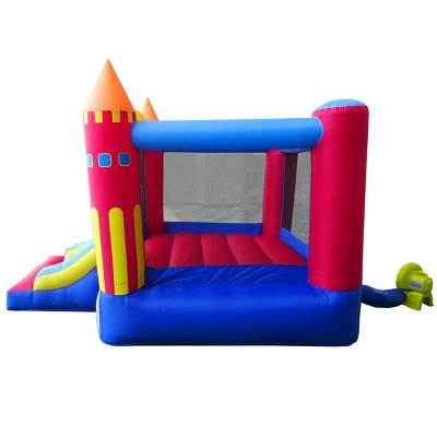 Pogo Bounce House Backyard Kids Colorful Castle Inflatable Bounce House With Slide 5 Pogo Bounce House Backyard Kids Colorful Castle Inflatable Bounce House With Slide - Image 5
