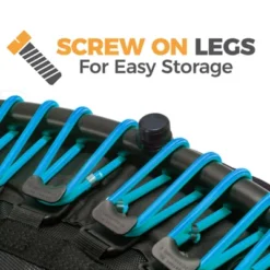 LEAPS & REBOUNDS 40" Round Mini Fitness Trampoline & Rebounder Indoor Home Gym Exercise Equipment Low Impact Workout For Adults, Blue