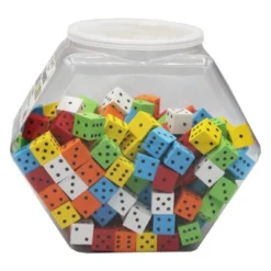 Koplow Games Foam Dice, 16mm, Assorted, Tub Of 200