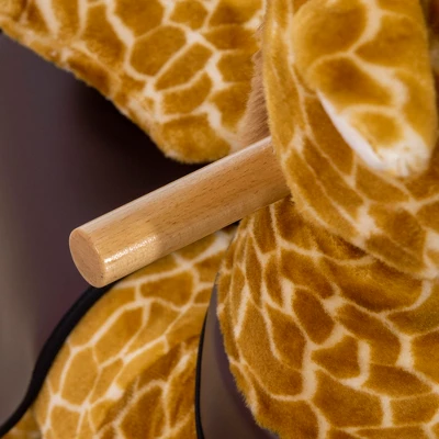 Qaba Baby Stuffed Giraffe Rocking Horse Toy For Girls And Boys, Zoo Animal Plush Ride-on Toy With Soft Feel, Interactive Toy For Kids, Giraffe Gifts 4 Qaba Baby Stuffed Giraffe Rocking Horse Toy For Girls And Boys, Zoo Animal Plush Ride-on Toy With Soft Feel, Interactive Toy For Kids, Giraffe Gifts - Image 4