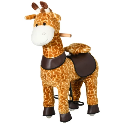 Qaba Baby Stuffed Giraffe Rocking Horse Toy For Girls And Boys, Zoo Animal Plush Ride-on Toy With Soft Feel, Interactive Toy For Kids, Giraffe Gifts 3 Qaba Baby Stuffed Giraffe Rocking Horse Toy For Girls And Boys, Zoo Animal Plush Ride-on Toy With Soft Feel, Interactive Toy For Kids, Giraffe Gifts - Image 3