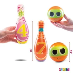 Kids Bowling Set 10 Pins With Carrying Bag - Colorful 12 Piece Toy Bowling Sturdy Soft Foam Set - Play22usa -LITTLE TIKES Shop GUEST 607f09ea bdcf 439e 8960 55ed9ec5b43a