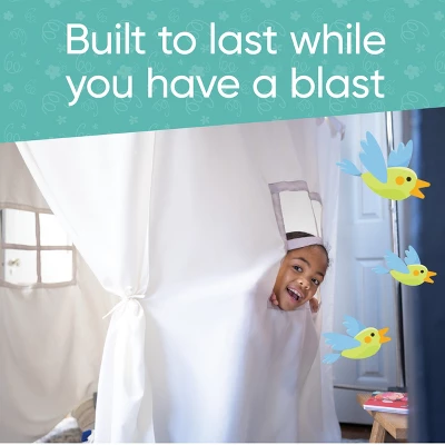 Hearthsong Cozy Cottage Bed Canopy With LED Lights Designed For Twin Or Queen-Sized Bed - Gray 5 Hearthsong Cozy Cottage Bed Canopy With LED Lights Designed For Twin Or Queen-Sized Bed - Gray - Image 5